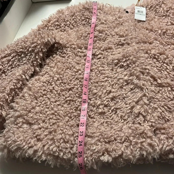 New Faux fur jacket Jessica Simpson 1X lined rose smoke jacket hook eye closure - Picture 9 of 11